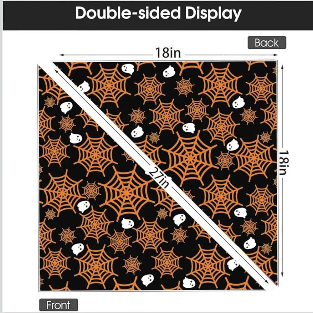 NWT Halloween Dog‎ Bandanas – Ghost & Spider Web Pet Scarves, 2 Pack
